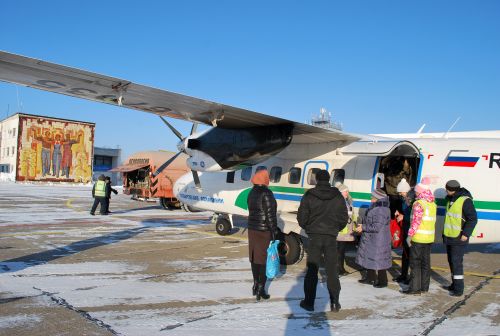 Л-410 прибыл из Николаевска в Комсомольск