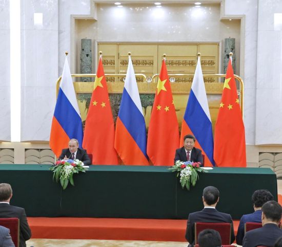 По итогам российско-китайских переговоров Владимир Путин и Си Цзиньпин сделали заявления для прессы. Фото ТАСС