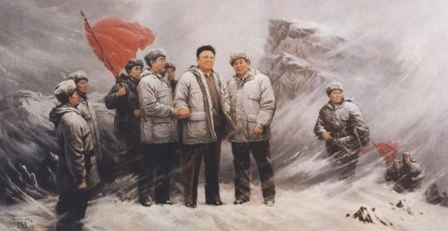 Ким Чен Ир на горе Пэкту