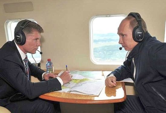 Олег Кожемяко и Владимир Путин