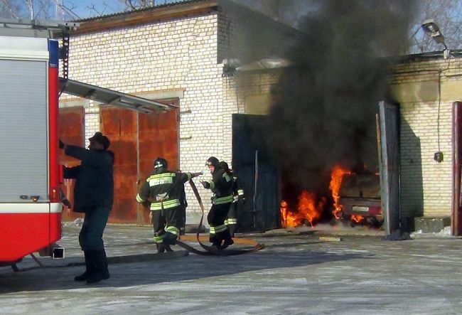 Пожар в гараже