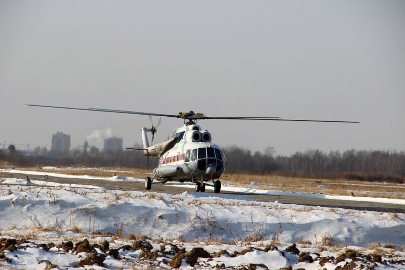 Новый Ми-8 пополнил авиапарк Хабаровского авиационно-спасательного центра МЧС
