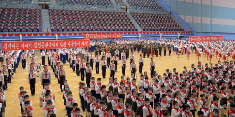 Общереспубликанский слет объединенных организаций Детского союза Кореи, посвященный 80-й годовщине со дня рождения великого Ким Чен Ира.