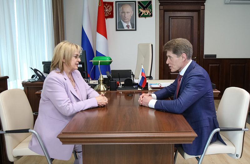 Олег Кожемяко провел рабочую встречу с председателем Центризбиркома России Эллой Памфиловой