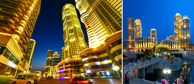 Улица Рёмен вечером.