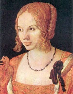Альбрехт Дюрер "Портрет молодой венецианки", 1505 г.
